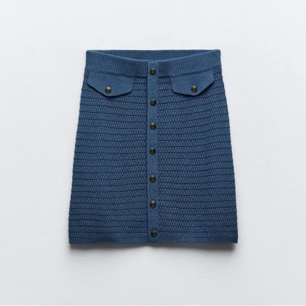 🍁50% Off Rdy 4 Fall Sale ZARA Knitted Skirt w/ Faux Buttons